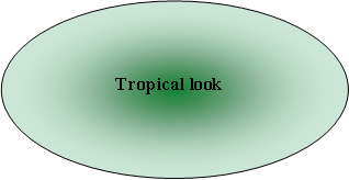 Oval:              Tropical look