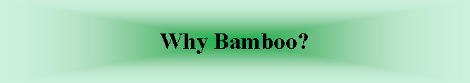 Text Box: Why Bamboo?